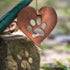 Paw Print Heart - Rustic Rusted Garden Sign